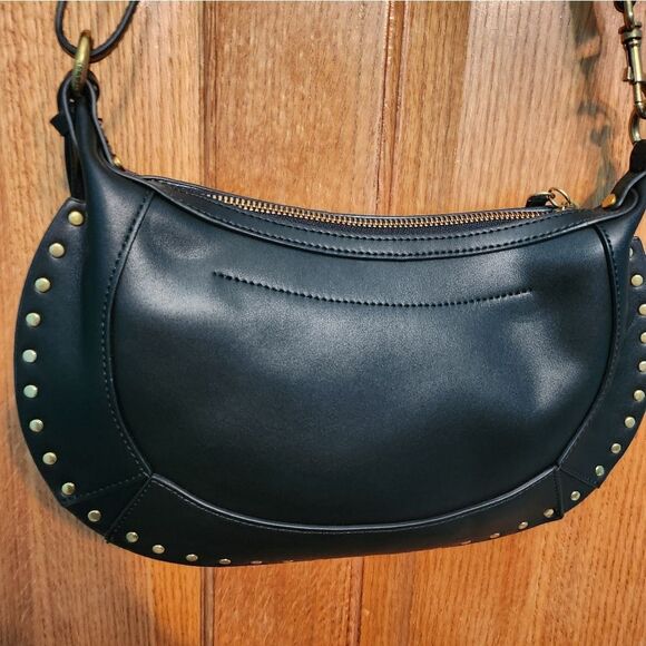 Oskan Moon Black Leather Crossbody - Picture 3 of 10